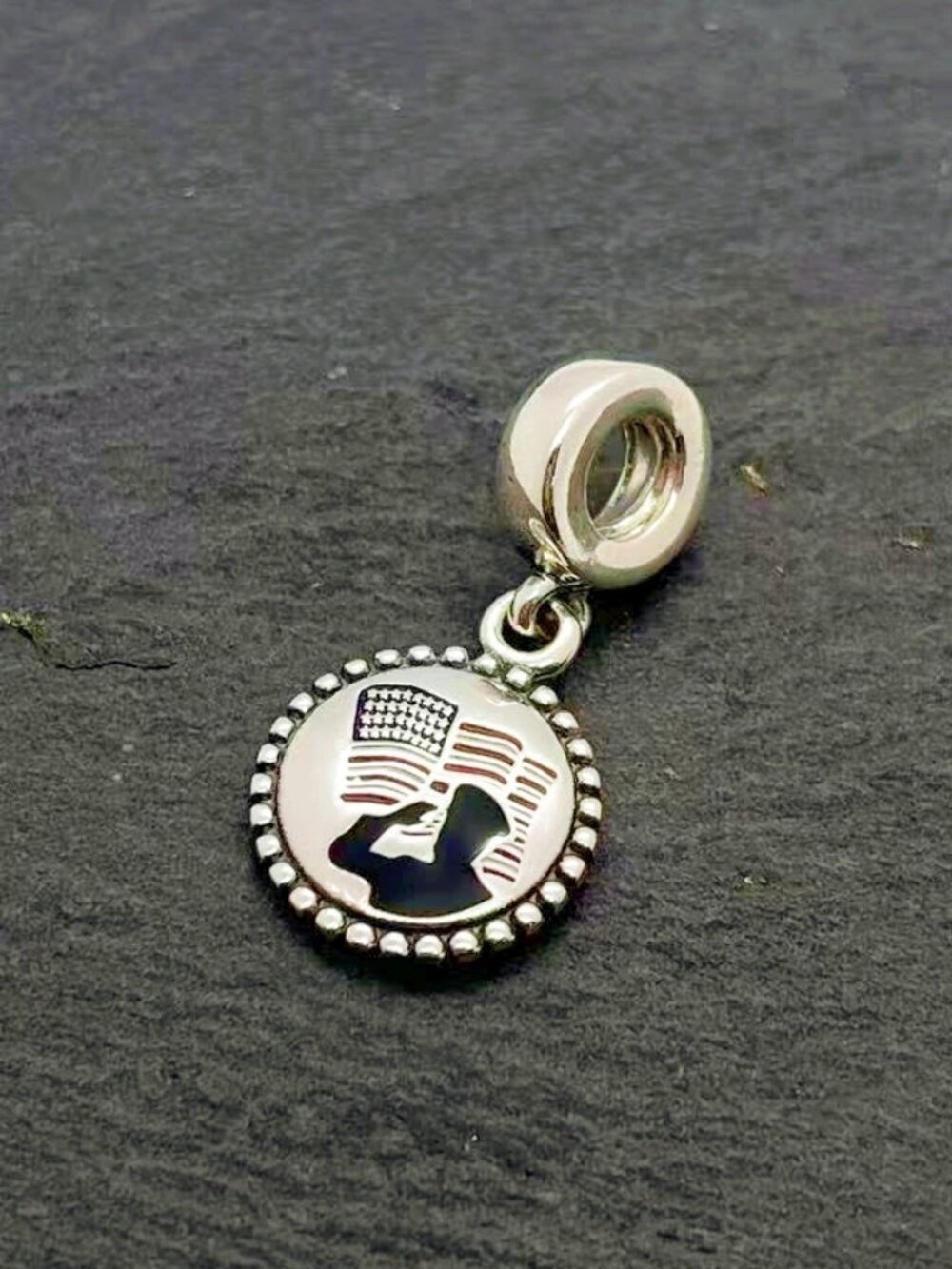 Pandora American Police Exclusive Charm Sterling Silver Dangle Charm Jewelry